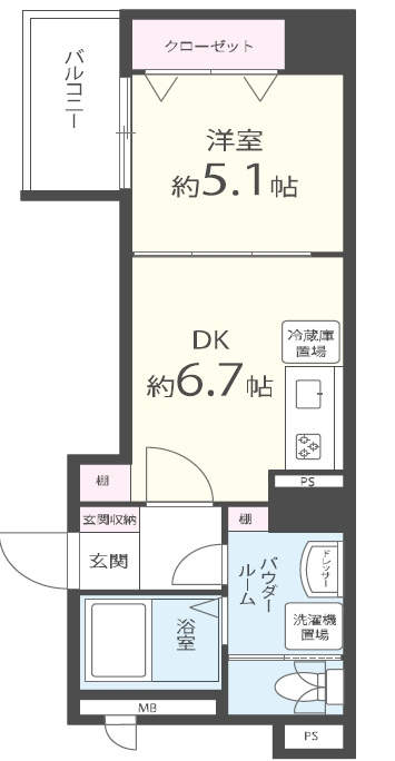 C.P.B.Sの間取り|使いやすい間取りです。