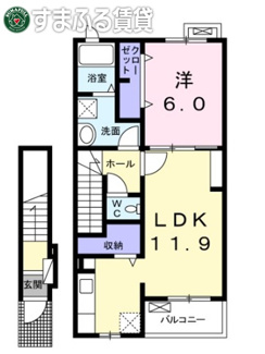【間取り】 | さくら２　西尾市中畑町