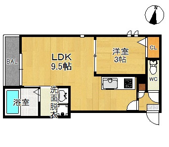 Grandtic K-ONE(グランティックケイワン)の間取り|使いやすい間取りです。