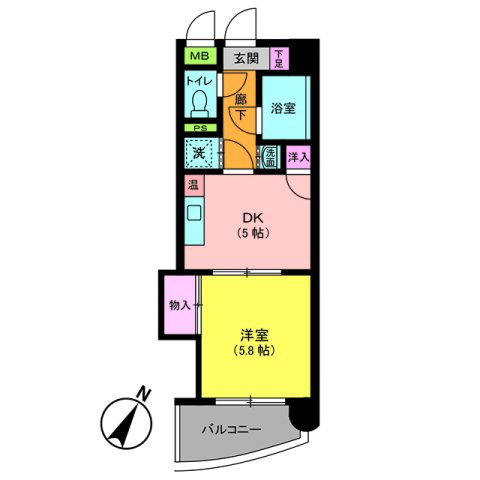 キトミ壱番館の間取り|使いやすい間取りです。