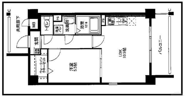 プロニティ空港前の間取り|使いやすい間取りです。