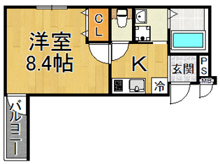 フジパレス西宮北口６番館の間取り