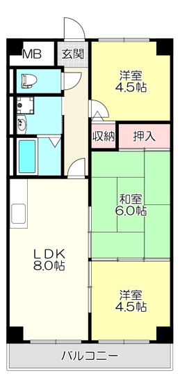 【間取り】 | 福徳ハイツ