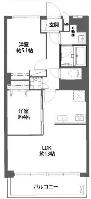 桜台コーポの間取り