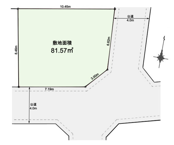 練馬区石神井町7丁目　東南角地×建築条件なし　限定1区画