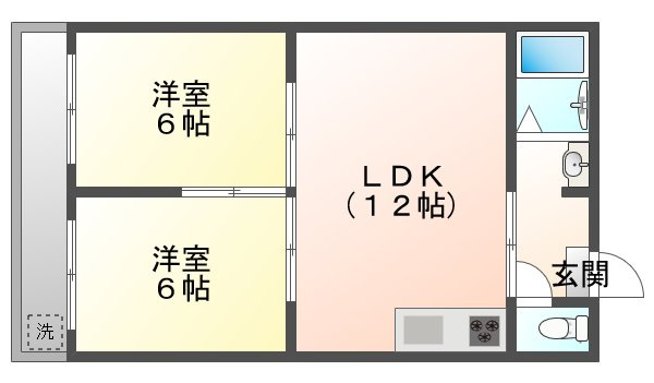 シャトー星ヶ丘の間取り