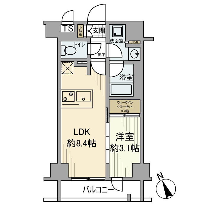 グレンドール五反田の間取り
