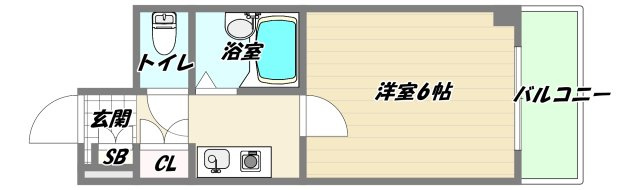 大阪市東淀川区下新庄６丁目の賃貸マンションの間取り