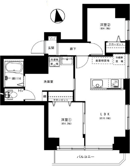 ハイライフ新中野の間取り