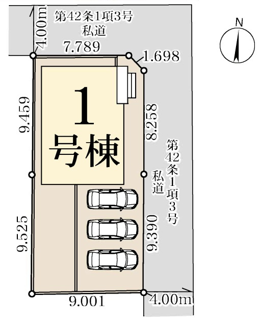 北葛飾郡松伏町　松伏　新築戸建　全1棟の区画図|区画図です
