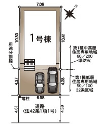 枚方市香里ケ丘12丁目の区画図