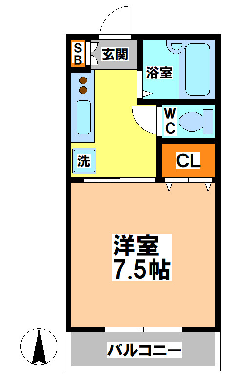 小金井市梶野町１丁目のアパートの間取り
