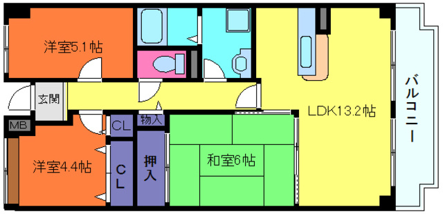 オルテンシアＫＯＢＥの間取り