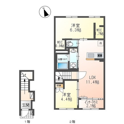 【間取り】 | ウィルヴィレッジ壱番館