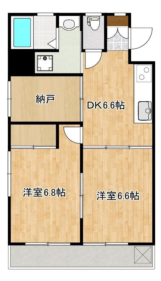 熊本市西区上熊本２丁目の賃貸マンションの間取り