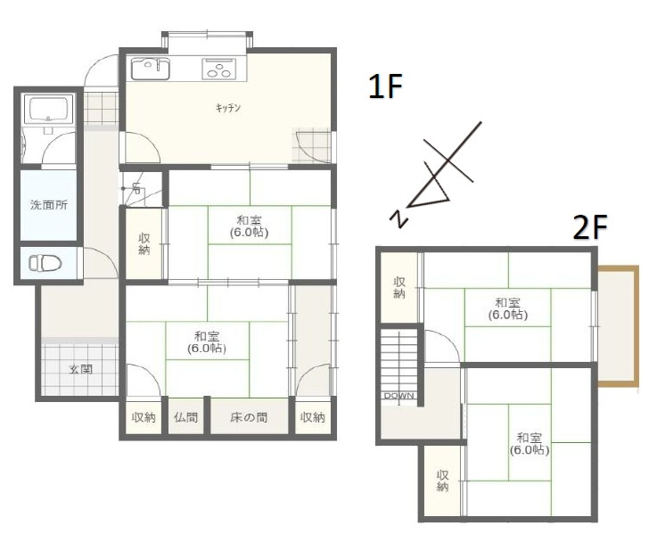 高砂市荒井町紙町　中古戸建の間取り|4DKです。