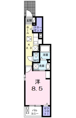 ヴァン　ヴェールの間取り