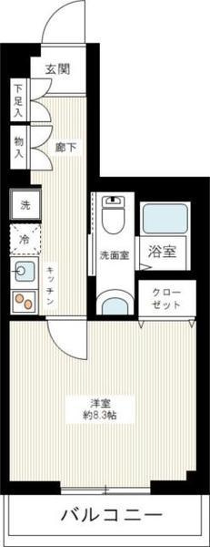 練馬区豊玉中３丁目の賃貸マンションの間取り