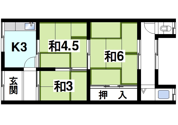 大西政男貸家の間取り