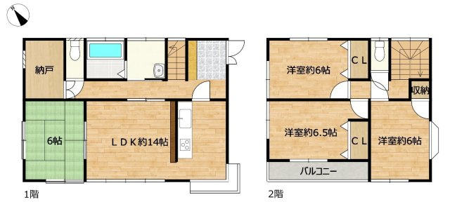 【間取り】 | 富士宮市小泉　中古戸建て　全1棟