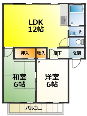 サンビレッジファンタジア Aの間取り