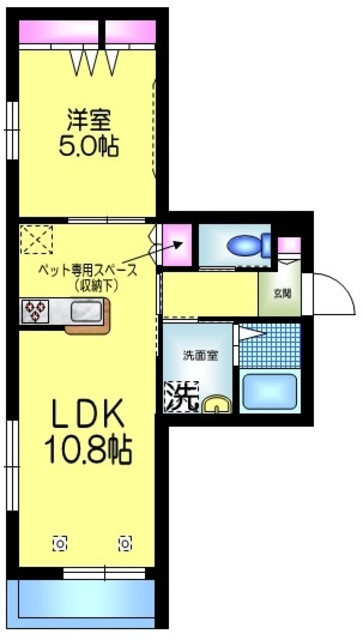 アリーチェ東船橋の間取り|★角部屋★二面採光★