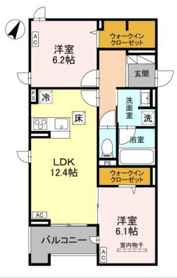 【間取り】 | ラ・グリシーヌ・レーブ（D-room）
