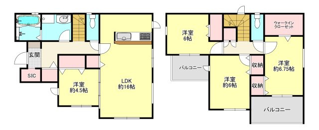 光貞台3丁目新築戸建の間取り