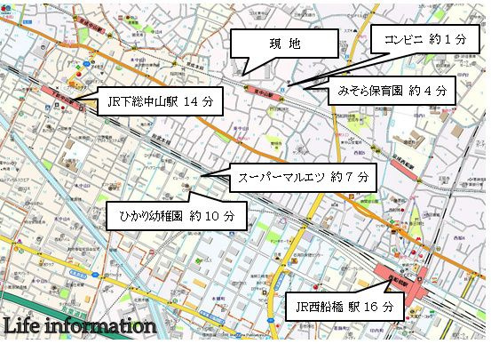 ハイブリッジ・ソシアⅢの地図