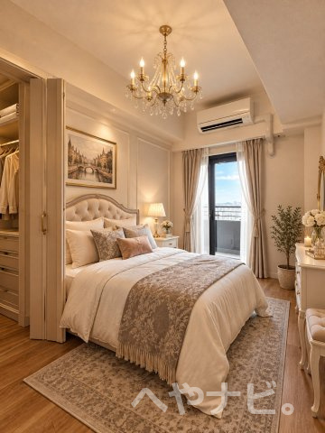【寝室】 | S-RESIDENCE千種belvia TOWER | ★洋室　AIにて家具配置