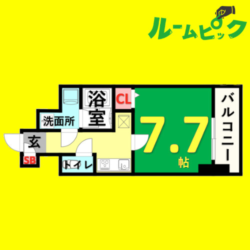 レジデンスユウキ　名古屋市賃貸　仲介手数料無料の間取り