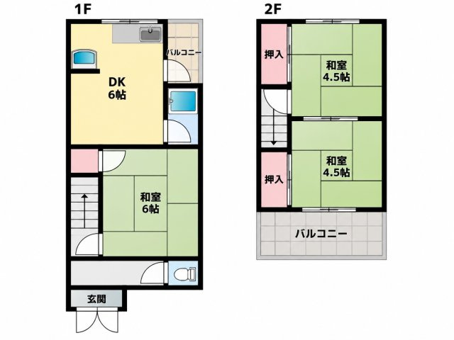 葛原新町堂前貸家の間取り