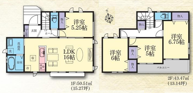 【間取り】 | 厚木市松枝２丁目　全１６棟　新築住宅