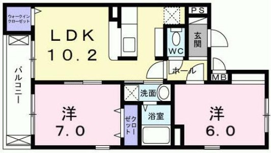 ラ・セリーナ中野　Ｋ・Ｍ・Ｈの間取り|間取りです。