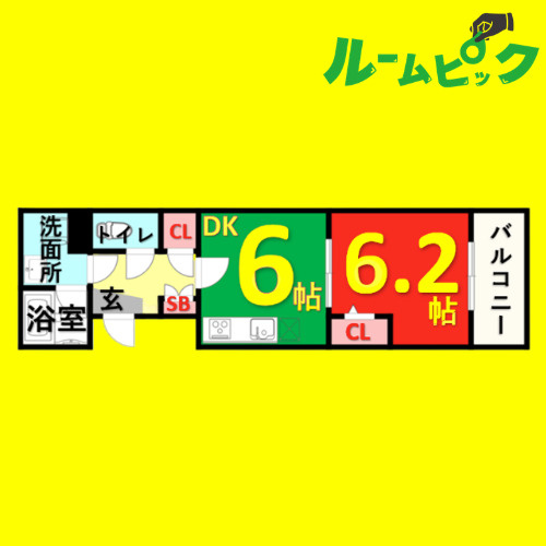 パークステージ名駅西　名古屋市賃貸　仲介手数料無料の間取り