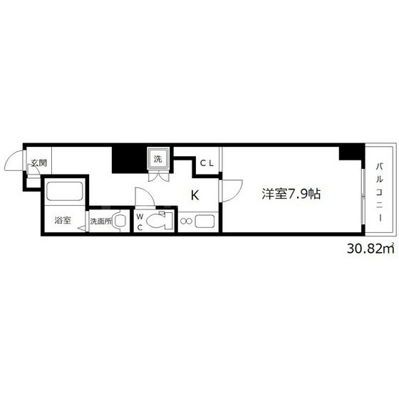 イーストヴィラ梅田の間取り|イーストヴィラ梅田　開放感のある間取り