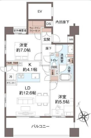 ブランズ調布アーバンプレミアムの間取り