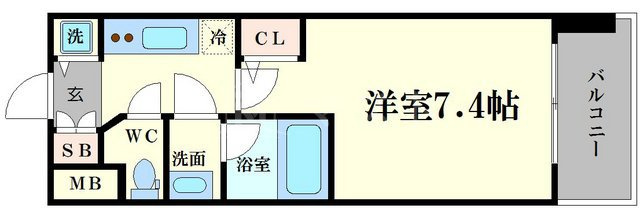 エグゼ難波南Ⅴの間取り