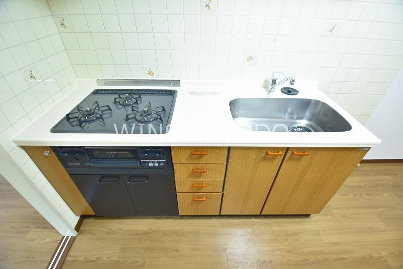 世田谷区経堂５丁目の賃貸マンションのキッチン