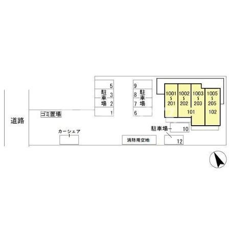 プライムコート千成の区画図