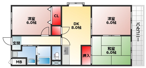 【間取り】 | ヴィラージュⅡ
