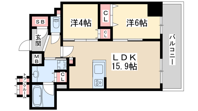 【間取り】 | ジオタワー大阪十三