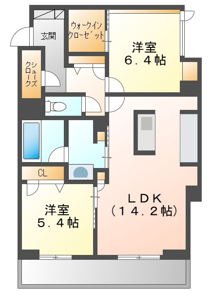 シャーメゾン大元の間取り