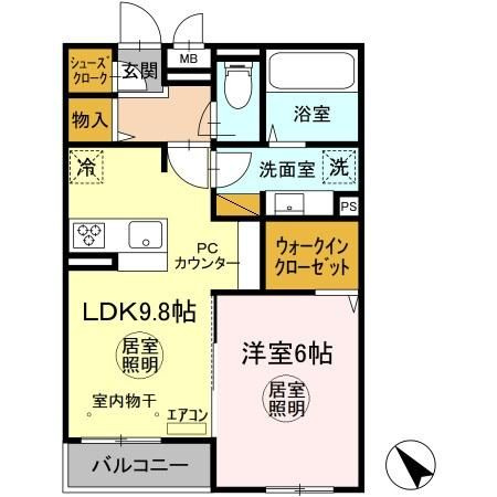 グランディールⅢの間取り