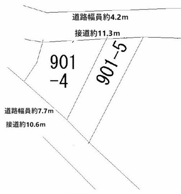 川越市古谷本郷　建築条件なし売地　JR川越線『南古谷駅』徒歩33分　【古谷小学区】の土地図