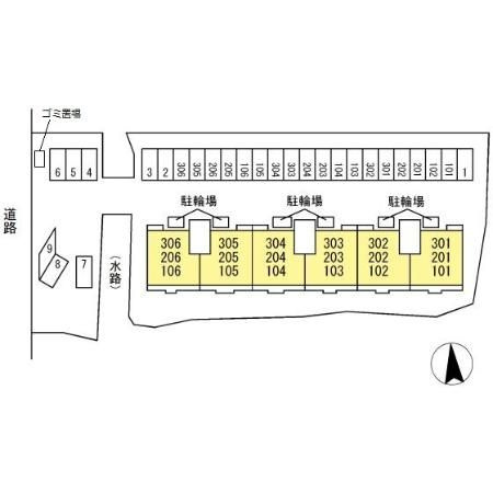 クリエートハイム竹原の区画図