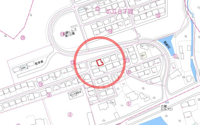 広江8丁目戸建の地図