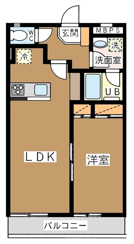 ブランドール弐番館の間取り|間取りです。
