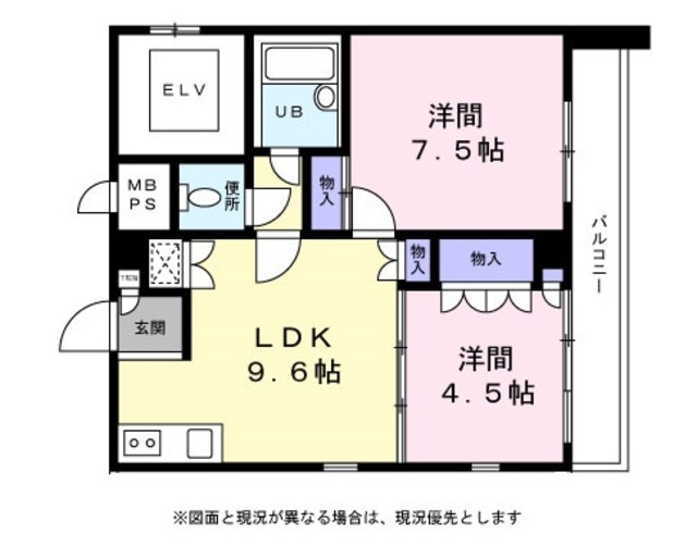 菊名フラットの間取り