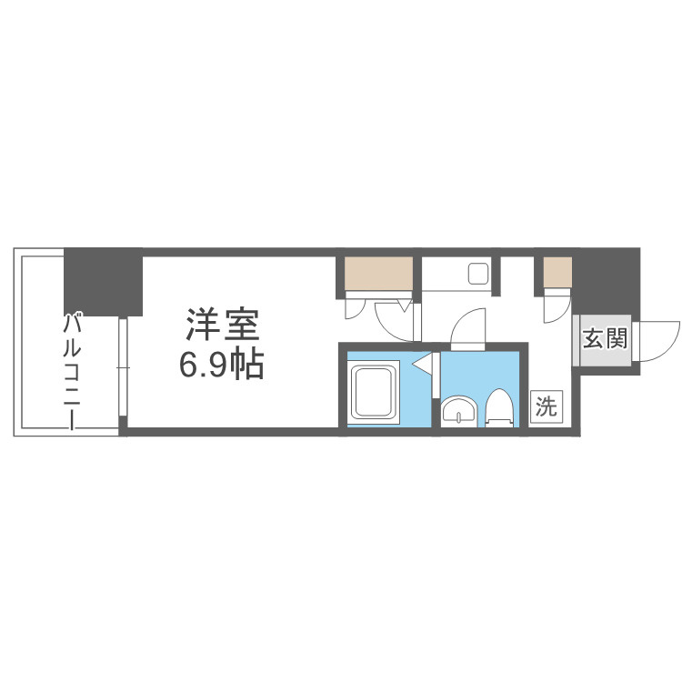 大阪市福島区吉野５丁目の賃貸マンションの間取り